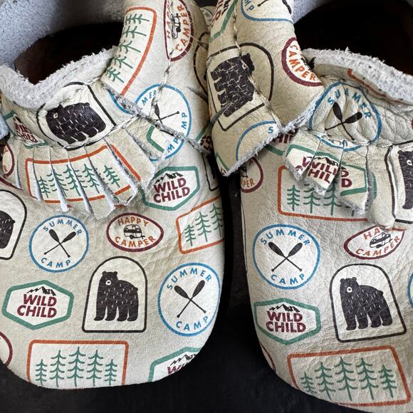 Freshly Picked Soft Sole Leather Moccasins Baby Size 2 US Size 4  6-12 Months - Picture 11 of 11
